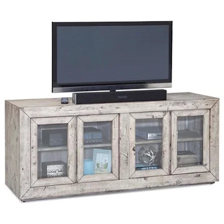 Rustic 62" Media Chest with Glass Doors